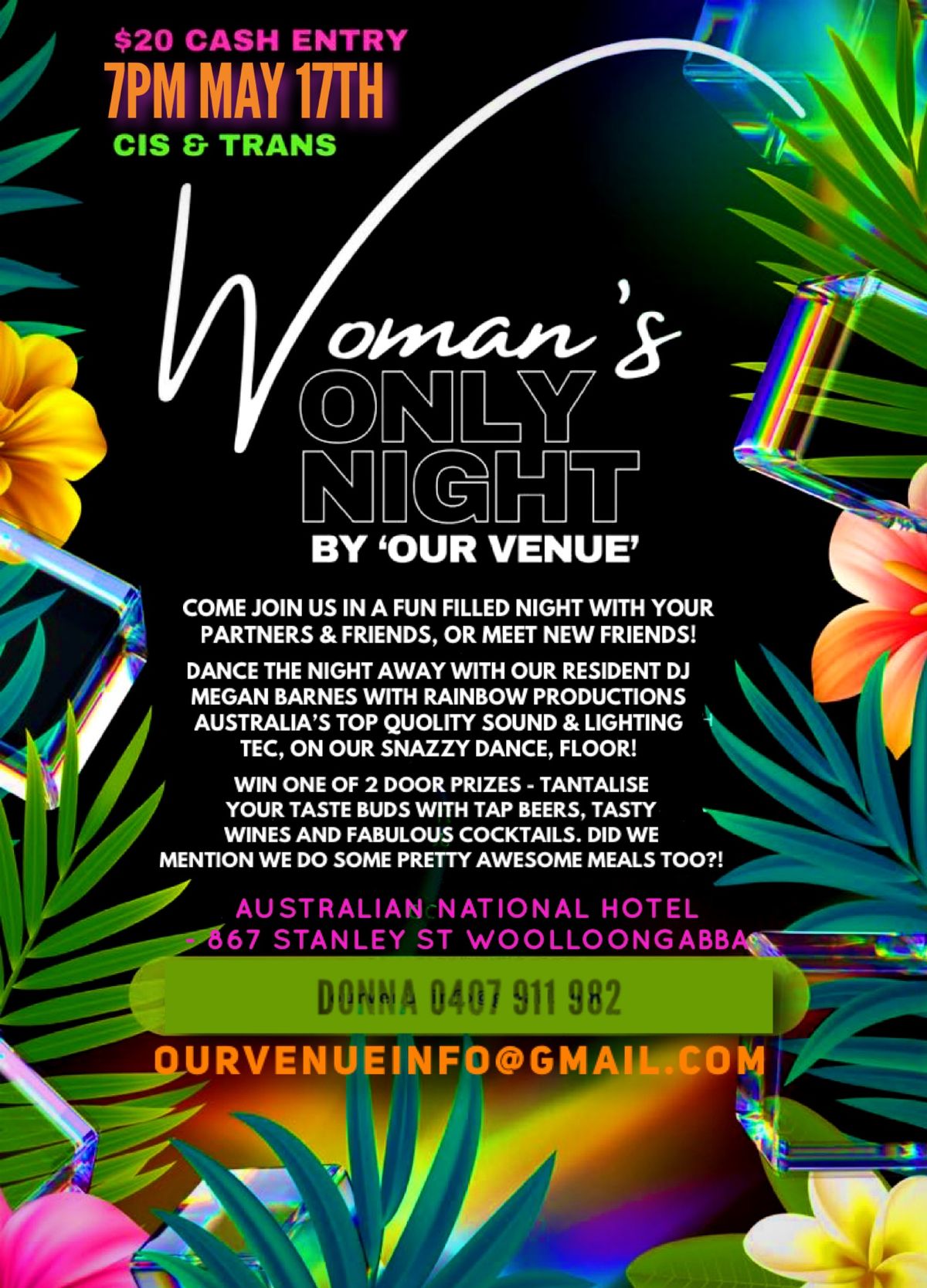 Our Venue's Women's Only Night