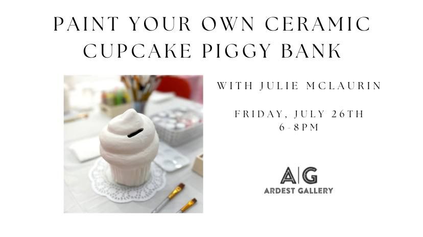 Paint Your Own Ceramic Cupcake Piggybank 