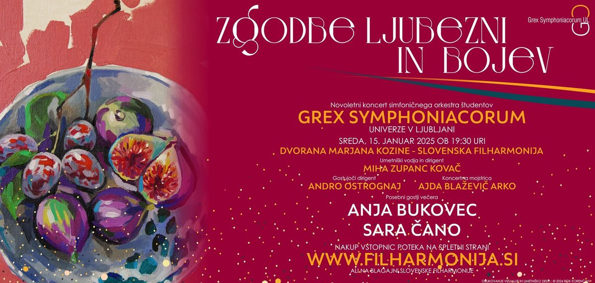 Novoletni koncert orkestra Grex Symphoniacorum UL - Zgodbe ljubezni in bojev