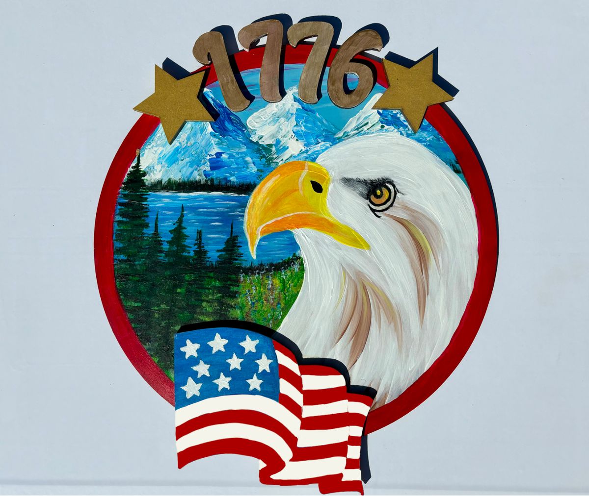 1776 Wood Cut Out