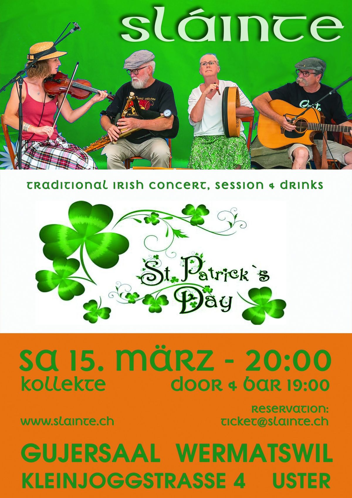 sl\u00e1inte! St.Patrick's Day in Wermatswil 