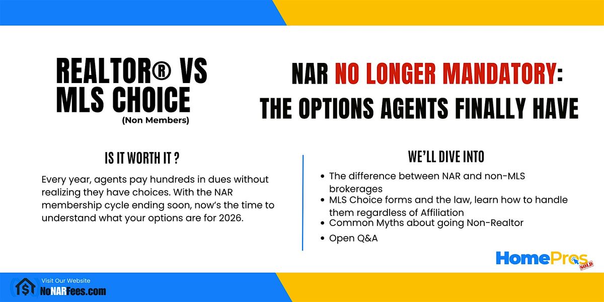 Freedom to Choose: MLS Access Without NAR Dues!