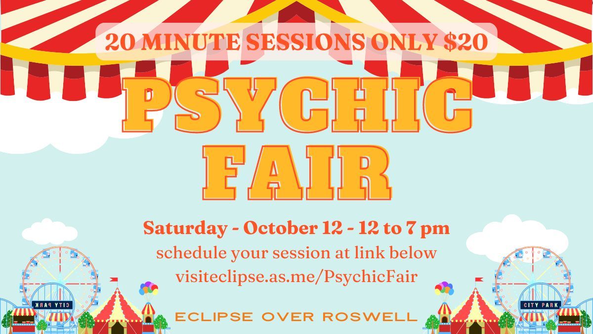 PSYCHIC FAIR - $20 for a 20 minute session