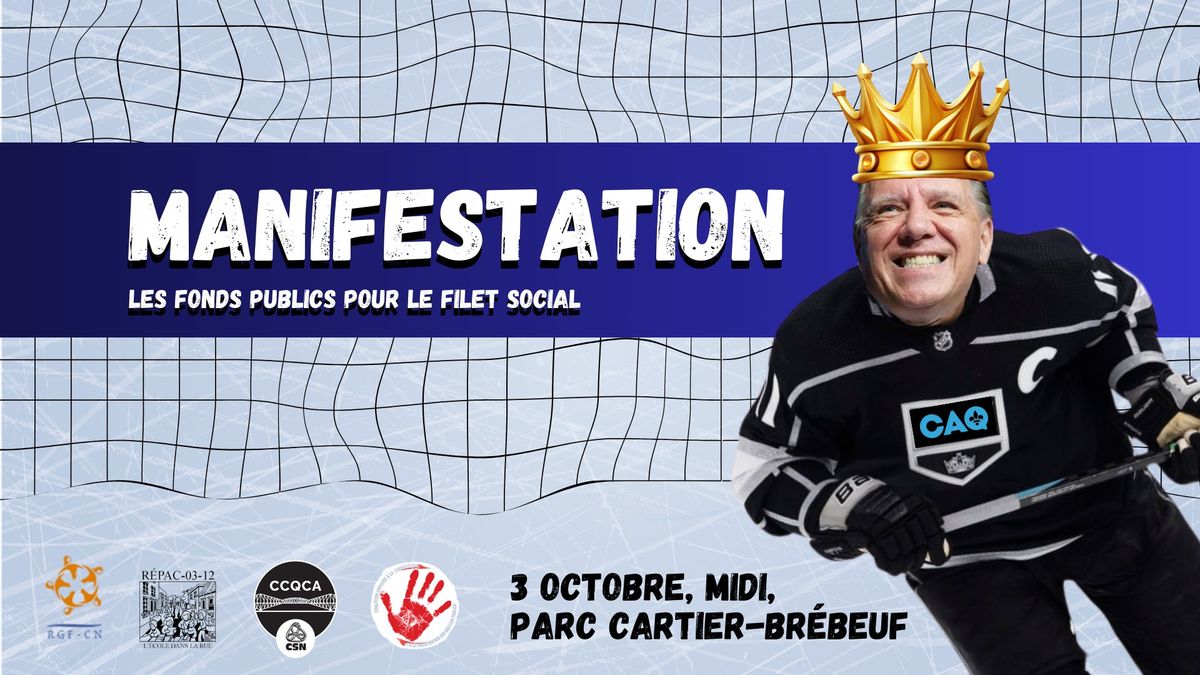 Manifestation Les fonds publics pour le filet social ! 