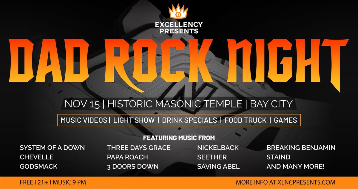 DAD ROCK NIGHT Bay City | November 15 at Historic Masonic Temple