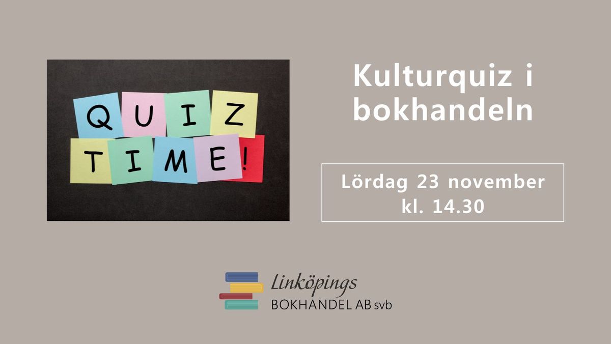 Kulturquiz i bokhandeln