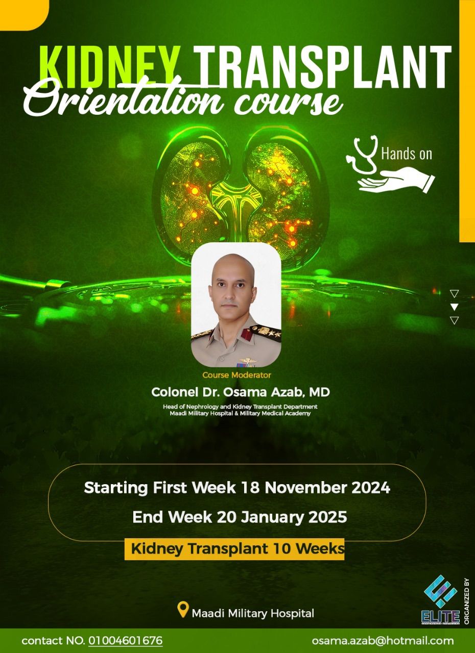 Kidney Transplant 10 weeks\u2019  Orientation Course 