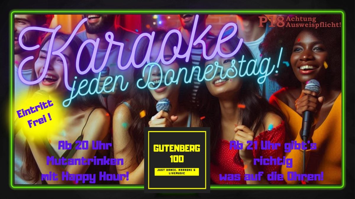 Karaoke jeden Donnerstag!