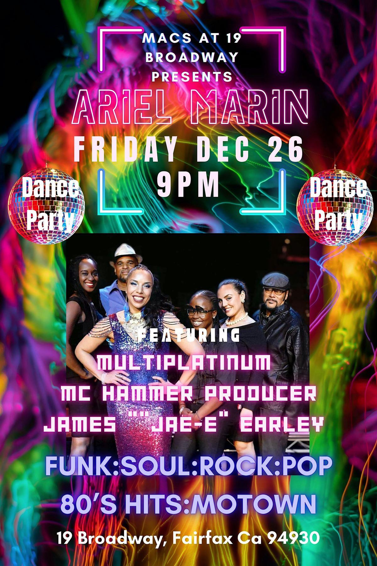 Ariel Marin Live! | Dance Party at Mac\u2019s \u2013 Friday, Dec 26