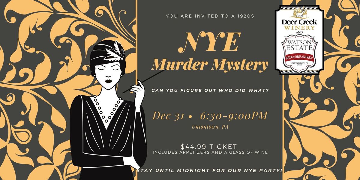 NYE 1920s Murder Mystery