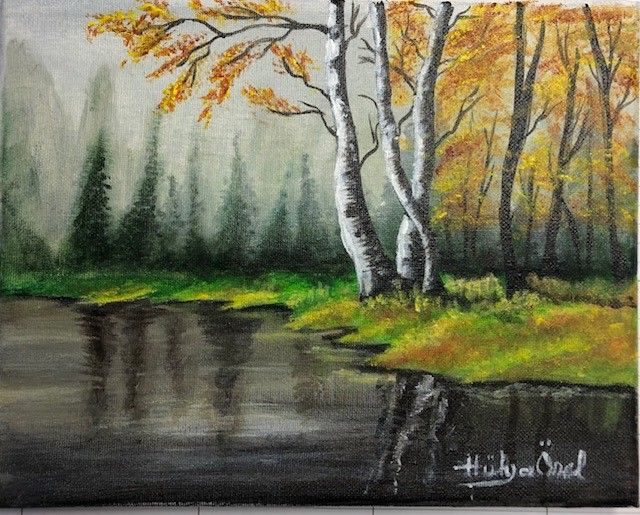 An Introduction to Acrylic Painting  Workshop-Fall Forest