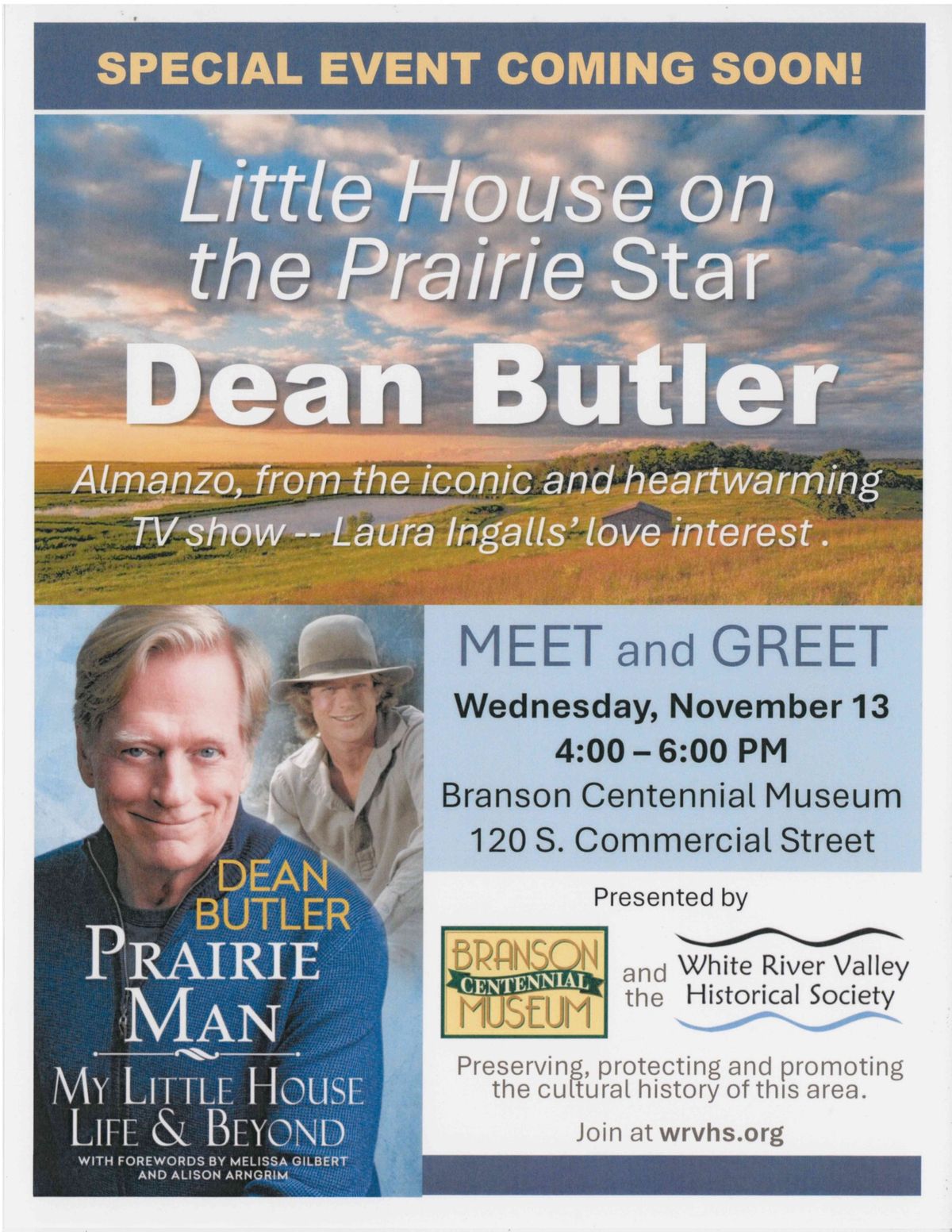 Meet & Greet Book Signing with Dean Butler