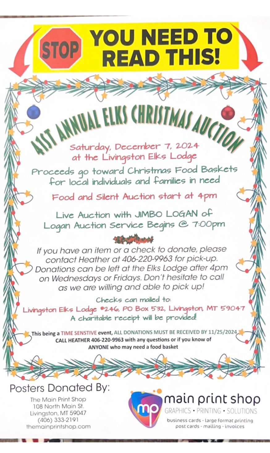 Our Annual Elks Christmas Auction