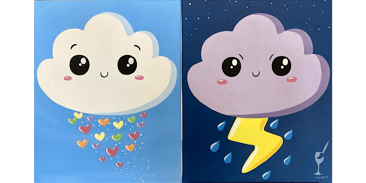 Adorable Cloud Scenes - Paint and Sip in Houston | Classpop!\u2122