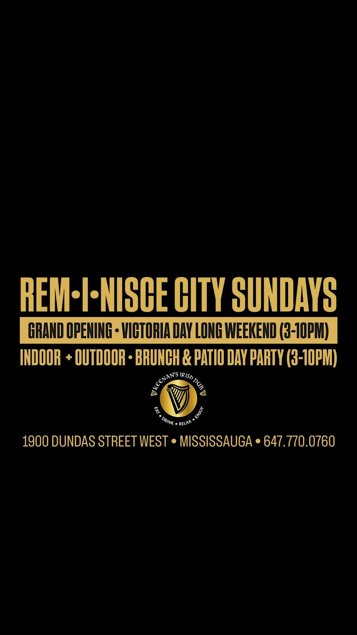 REM\u2022I\u2022NISCE CITY SUNDAYS (INDOOR\/OUTDOOR) BRUNCH + PATIO DAY PARTY