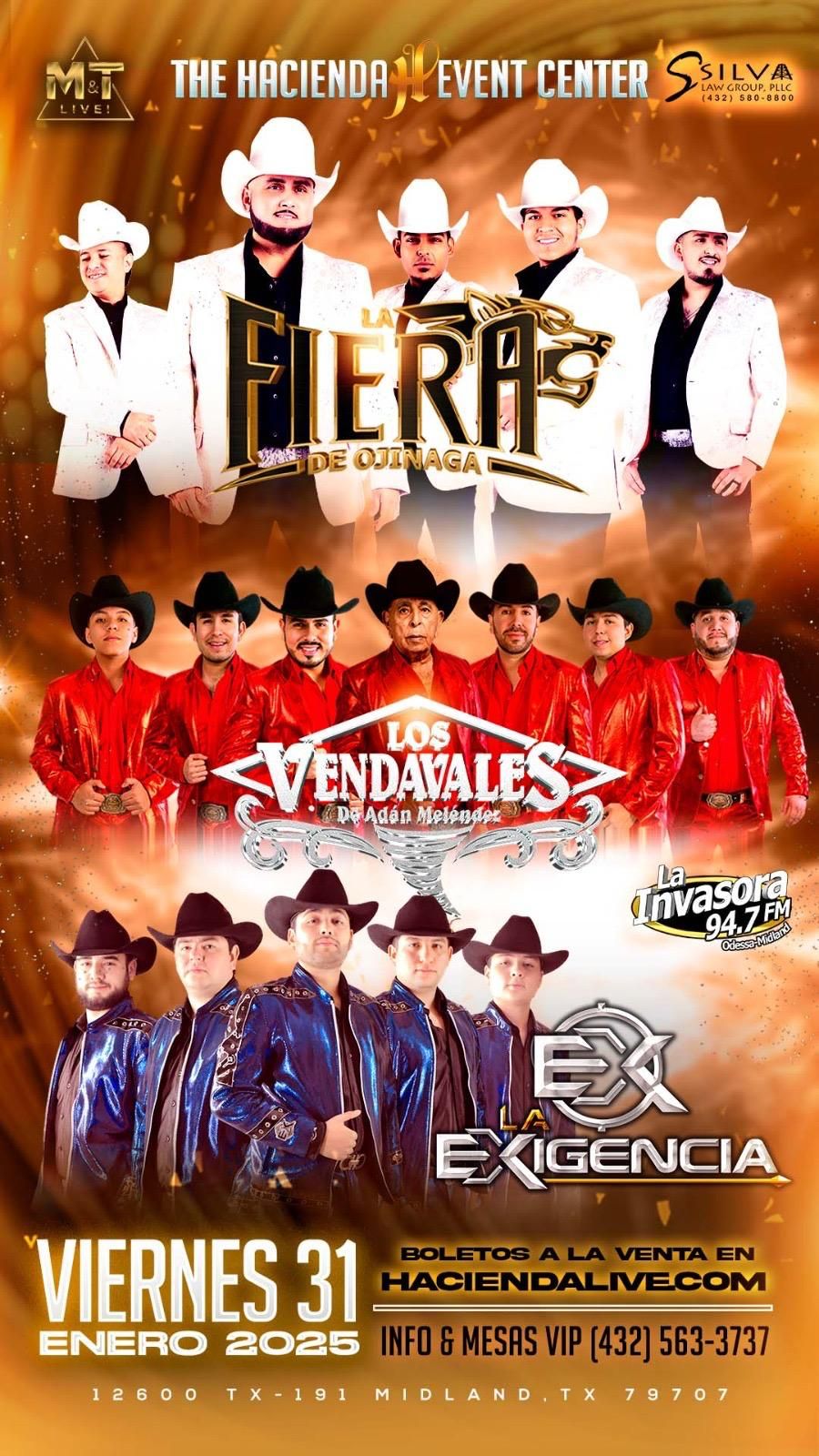 La Fiera de Ojinaga, Los Vendavales & La Exigencia at La Hacienda Event Center