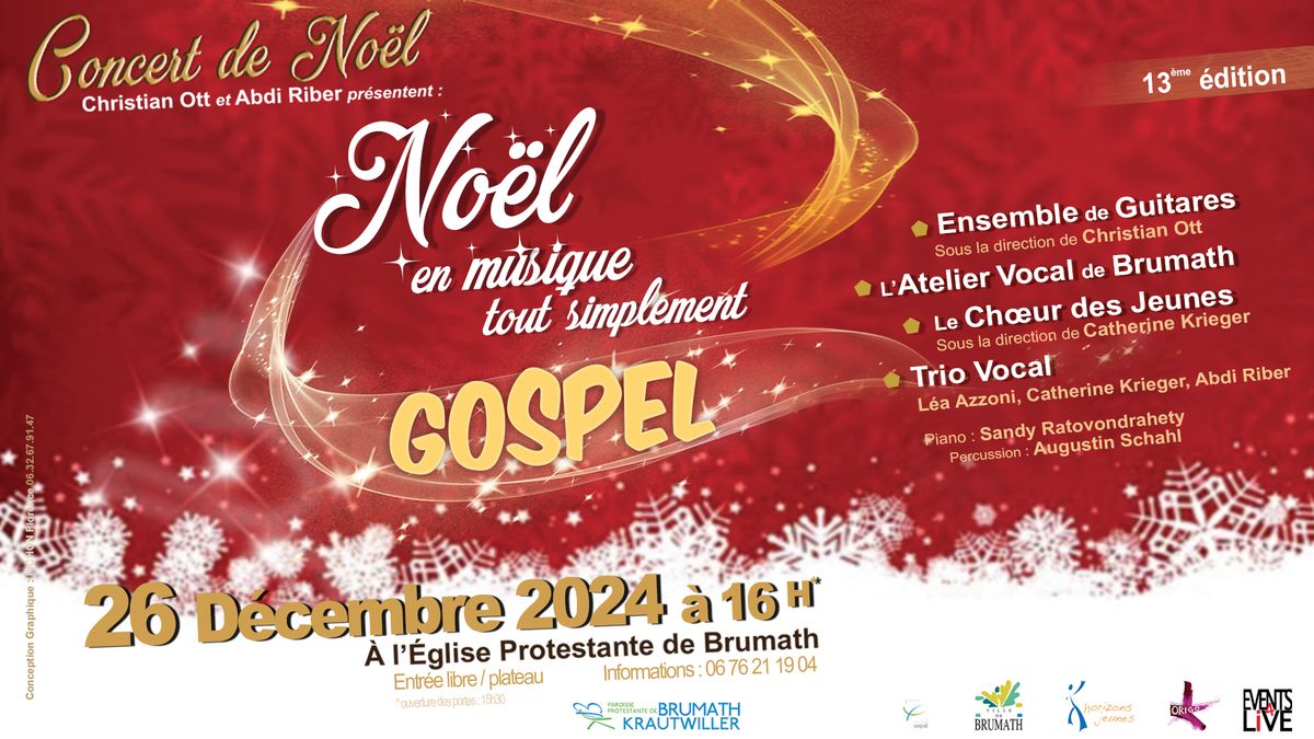 No\u00ebl en Musique Tout Simplement - 13\u00e9m \u00e9dition - " Gospel " 