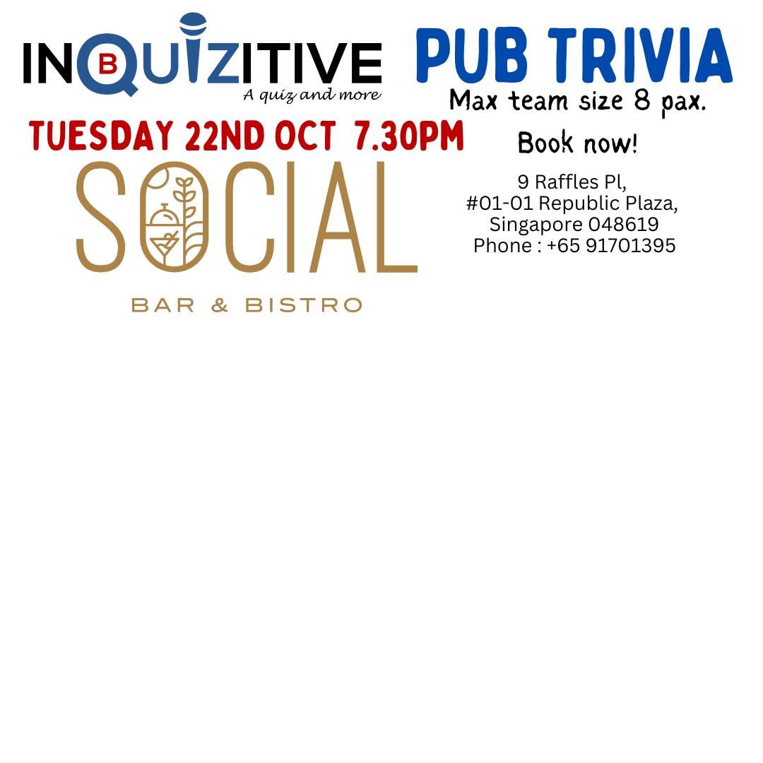 POP UP QUIZ @SOCIAL BAR & BISTRO