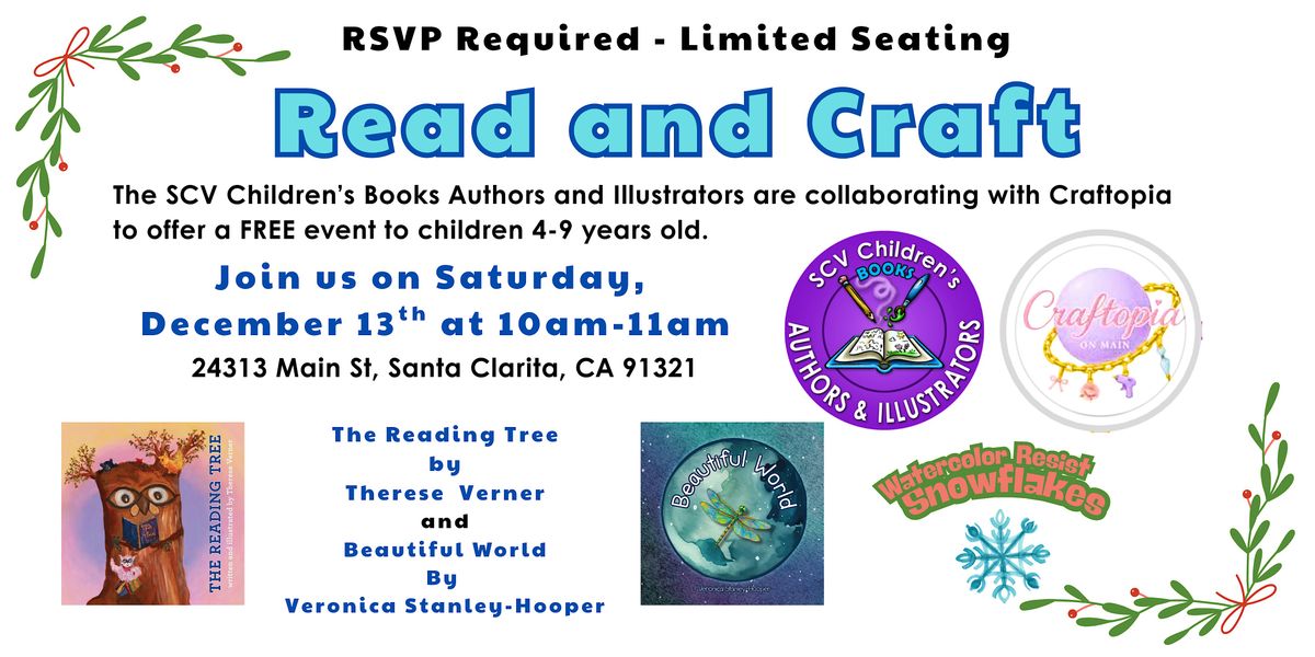 Giving Cheer SCV Children's Book Authors Read and Craft at Craftopia Dec 13