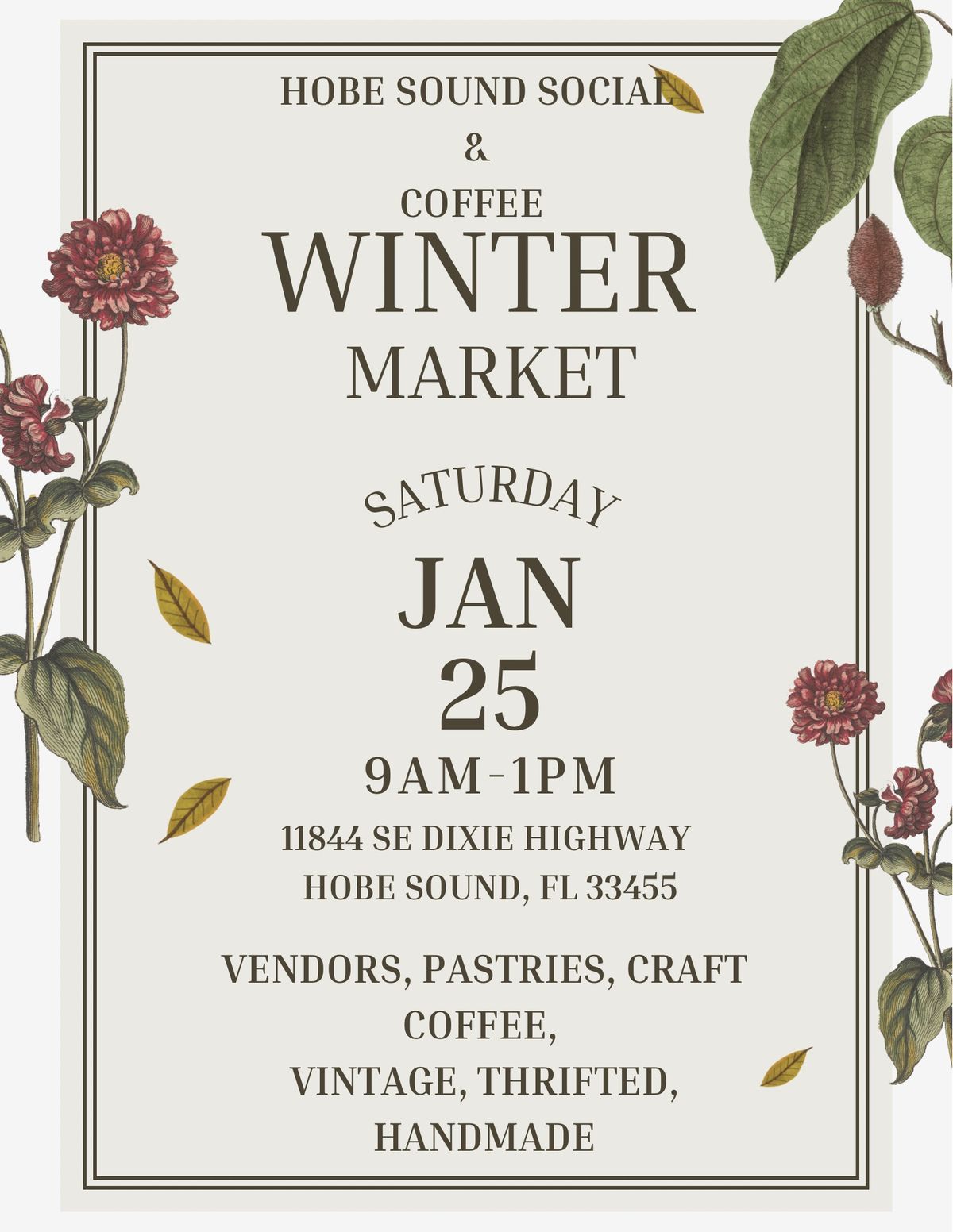 Winter Market at Hobe Sound Social & Coffee