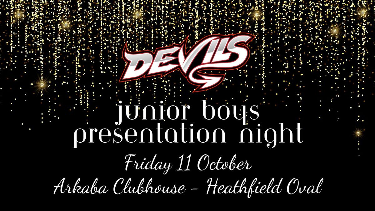 PRESENTATION NIGHT | U14-U18 BOYS