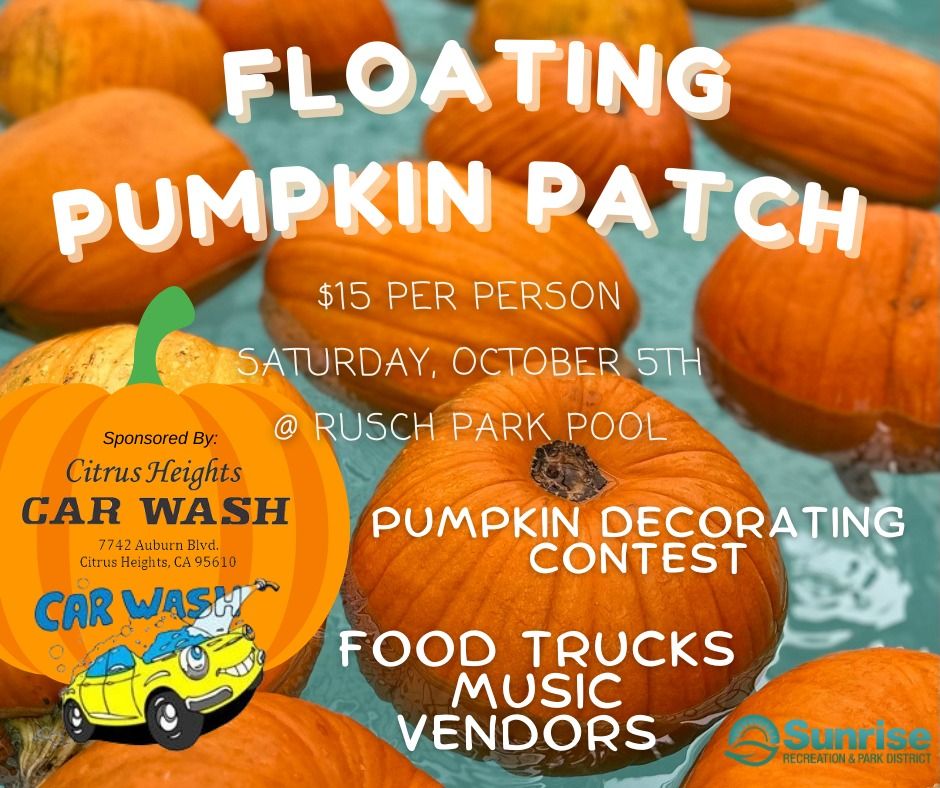 Floating Pumpkin Patch at Rusch Park Pool