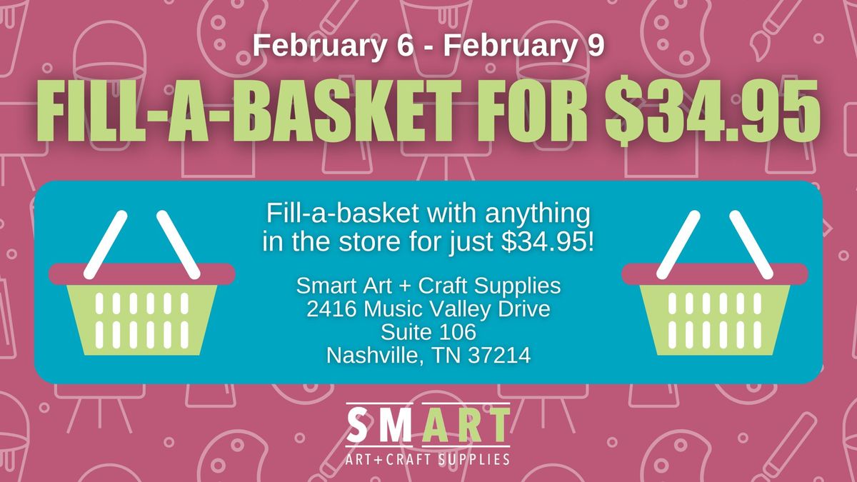 Fill-a-basket full of art + craft supplies for $34.95!