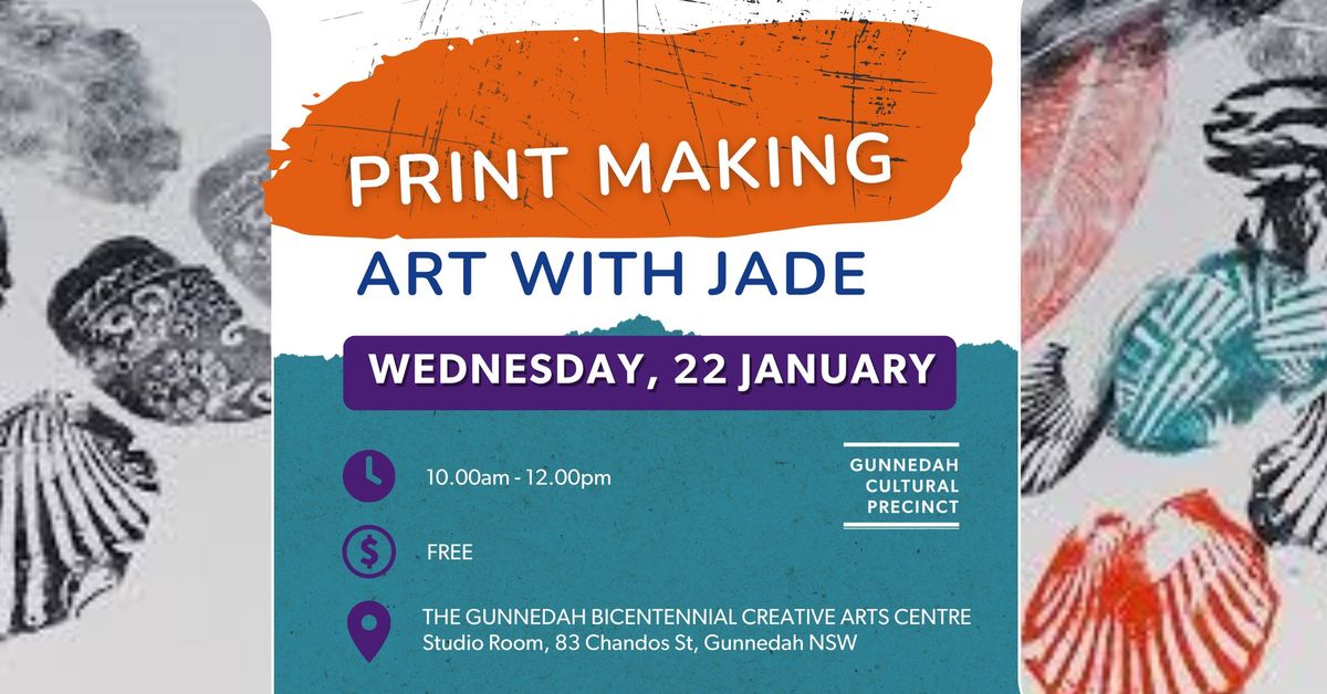 FREE!: Print Making Art with Jade for ages 10 and up