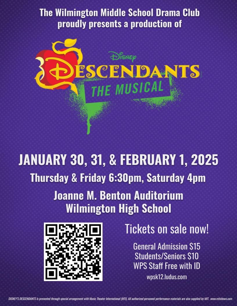 Disney\u2019s Descendants the Musical - presented by the Wilmington Middle School Drama Club