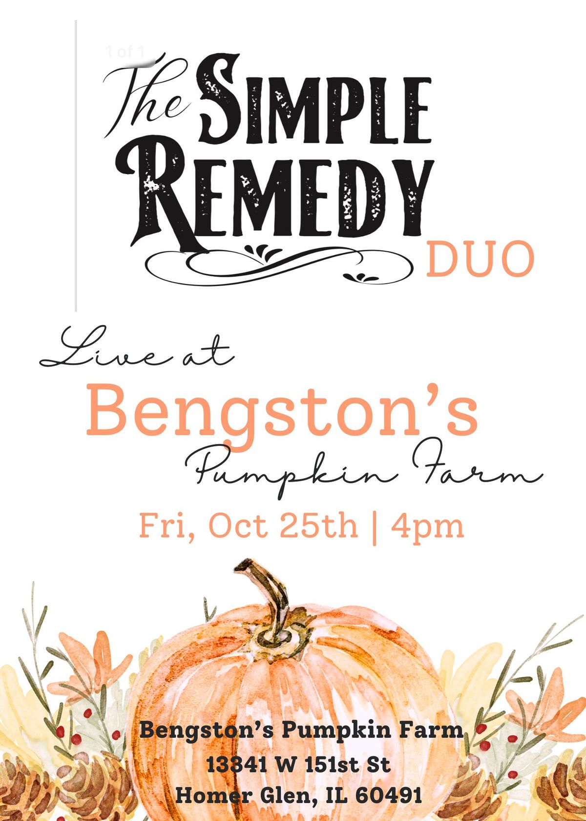 The Simple Remedy Duo at Bengston's Pumpkin Farm