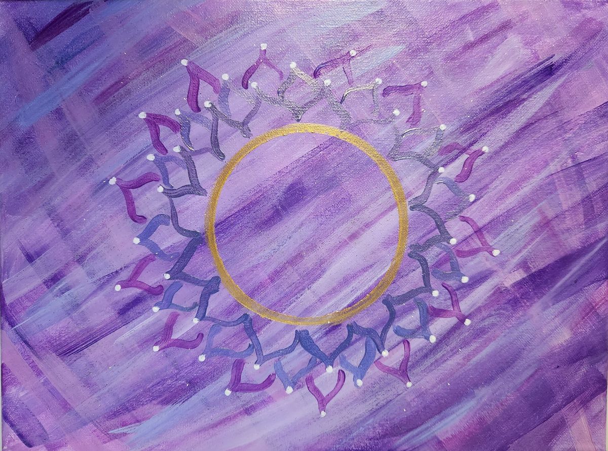 Chakra Painting Series - Crown (Violet\/White)