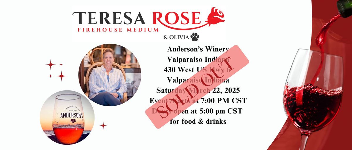 Teresa Rose Firehouse Medium at Anderson's Winery in Valparaiso Indiana