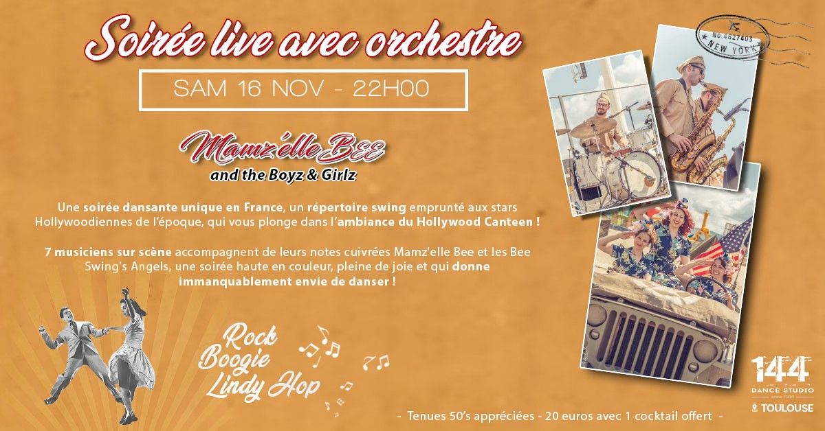 Soir\u00e9e Live avec Orchestre - Rock, Boogie & Swing Music (avec Mamz'elle Bee and the Boyz & Girlz)