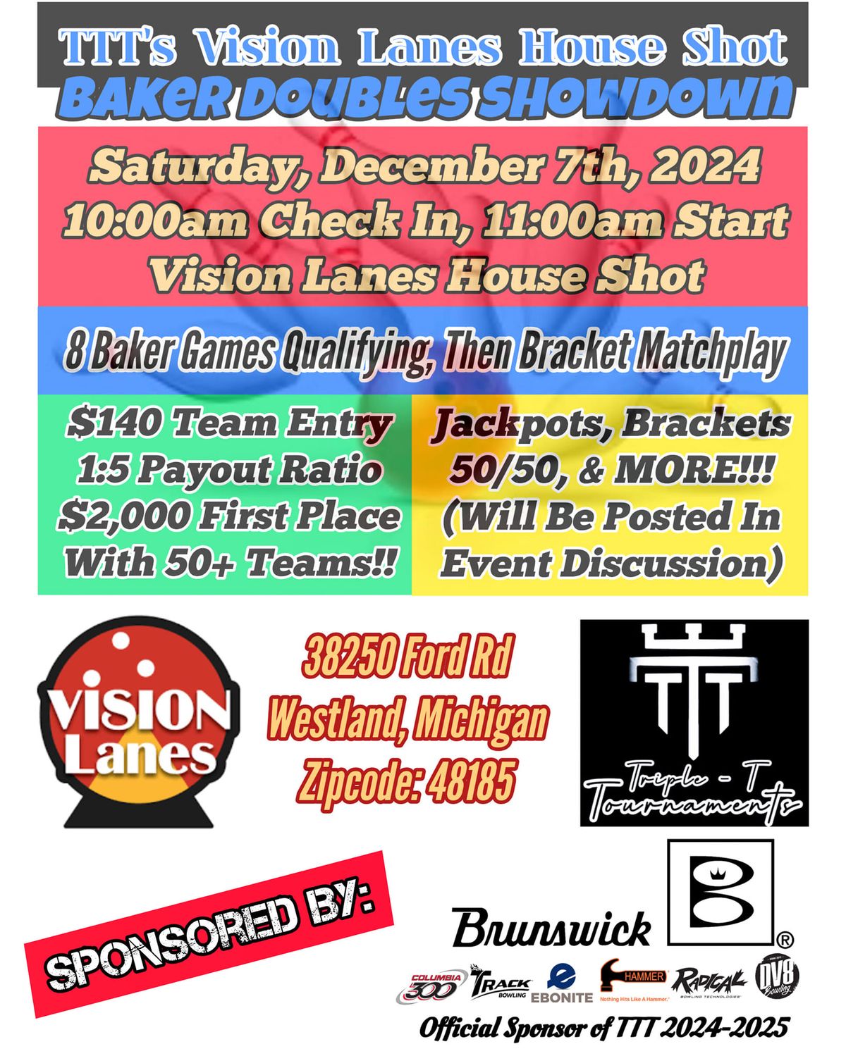 TTT's Vision Lanes Baker Doubles Showdown (Sponsored By: Brunswick Bowling)