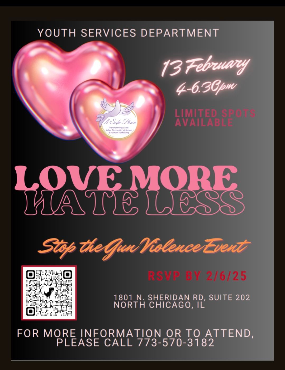 Love More Hate Less - Stop the Gun Violence Art Event