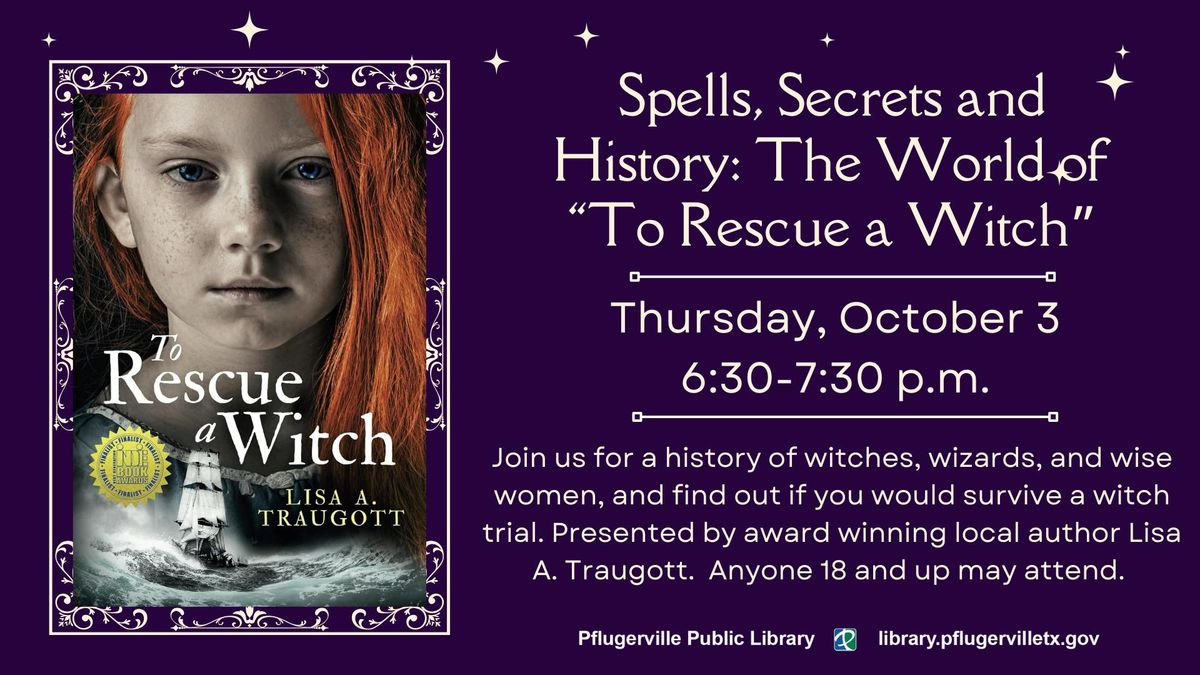 Save the Date! Our club president will be giving a presentation about the history of witches