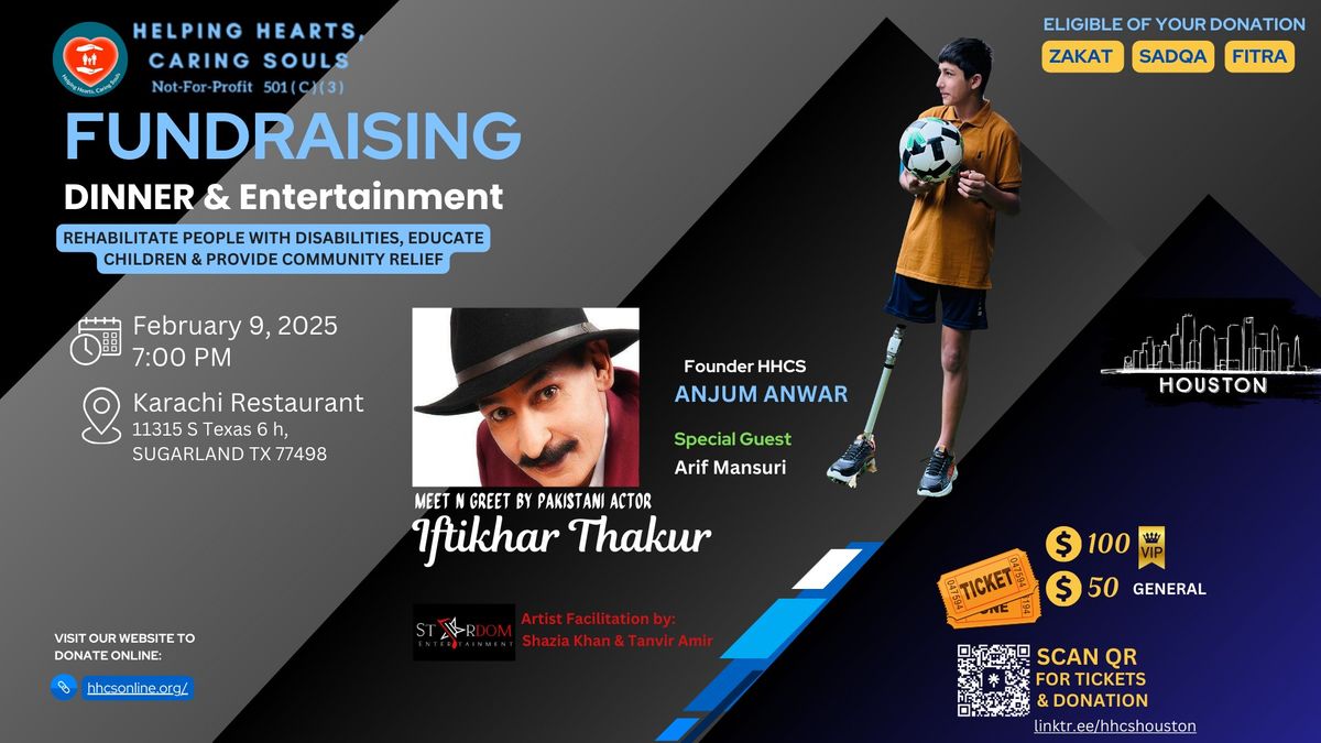 HHCS HOUSTON FUNDRAISING DINNER\/MEET & GREET WITH IFTIKHAR THAKUR