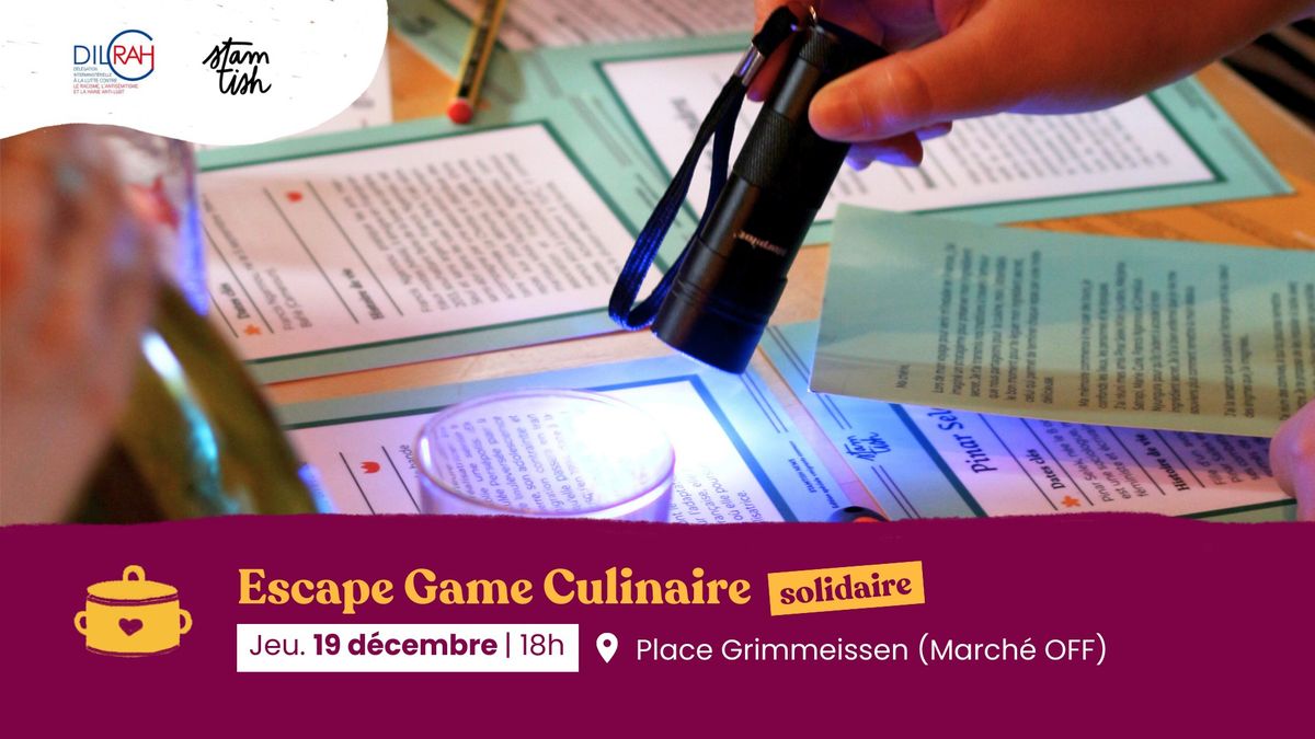 \ud83c\udf84 Escape Game Culinaire solidaire (March\u00e9 OFF x Pur Coop)