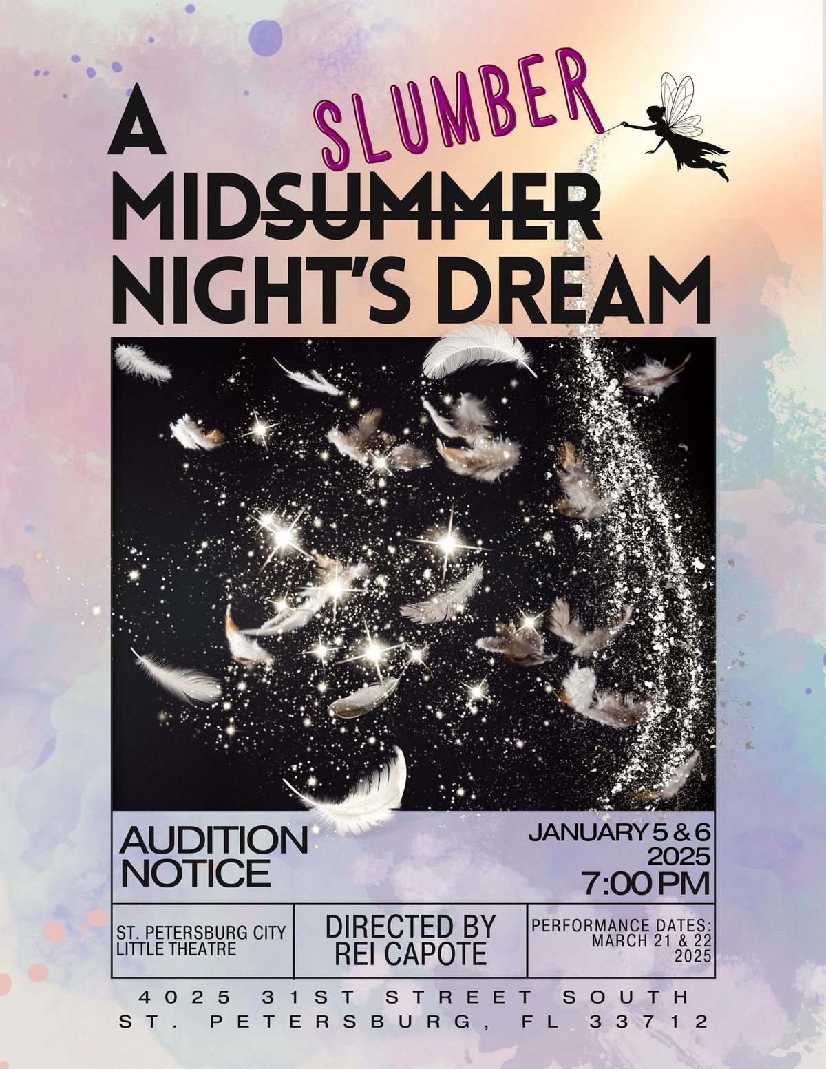 Auditions for SPCT Little Theatre's MidSlumber (Midsummer) Nights Dream