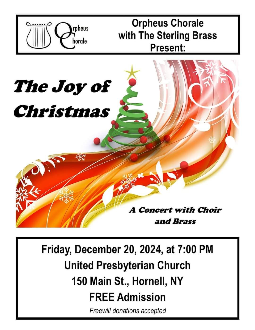 Orpheus Choral w\/ the Sterling Brass Present: The Joy of Christmas Concert