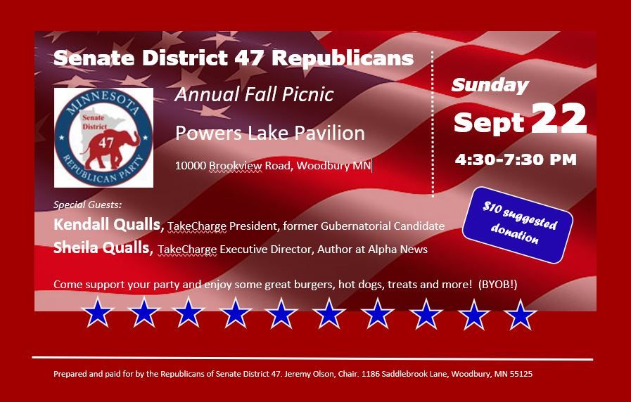 SAVE THE DATE!!  Friends, neighbors, conservatives- YOU are invited!