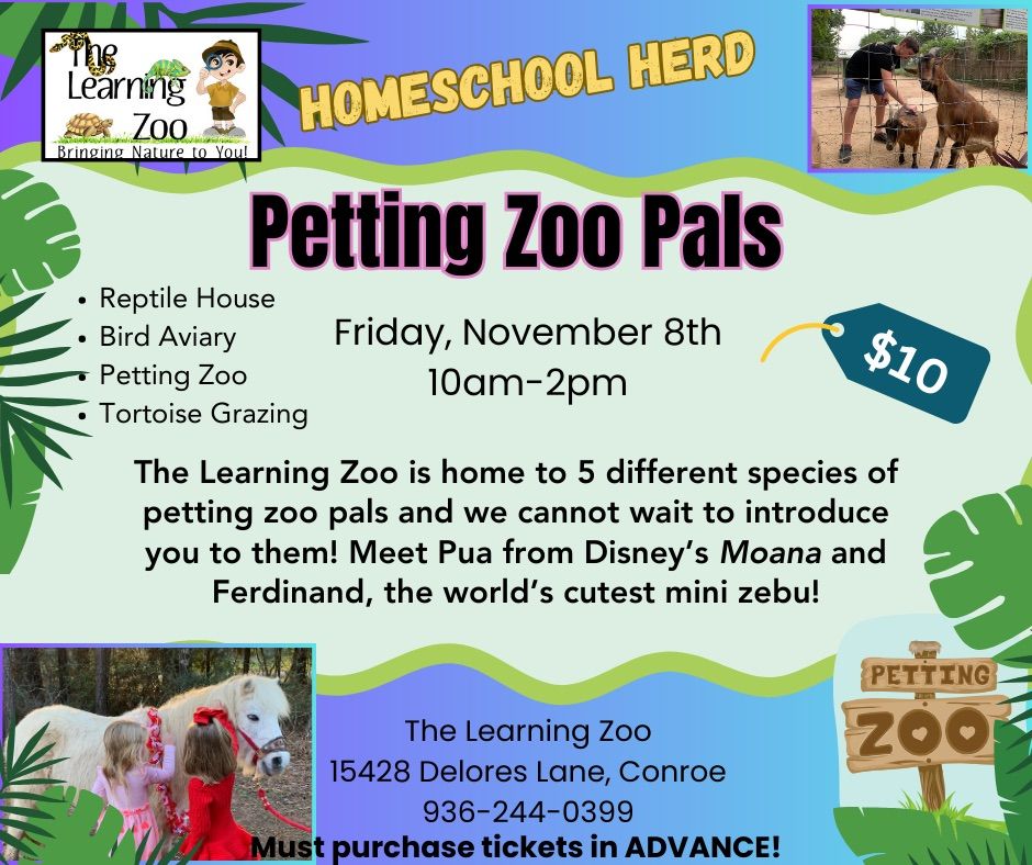 Petting Zoo Pals HOMESCHOOL EVENT