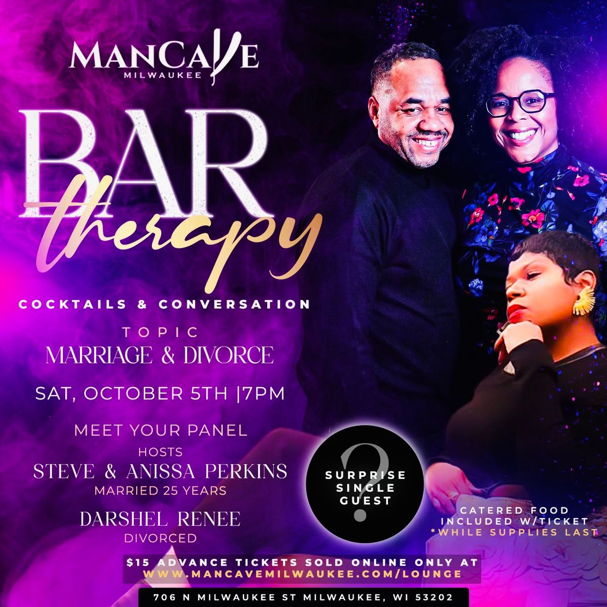 BarTherapy | Conversation & Cocktails | Topic: Marriage & Divorce