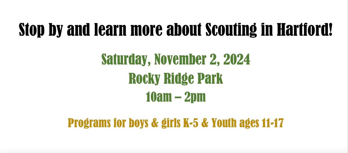 Join Scouting with Hartford's Troop 105