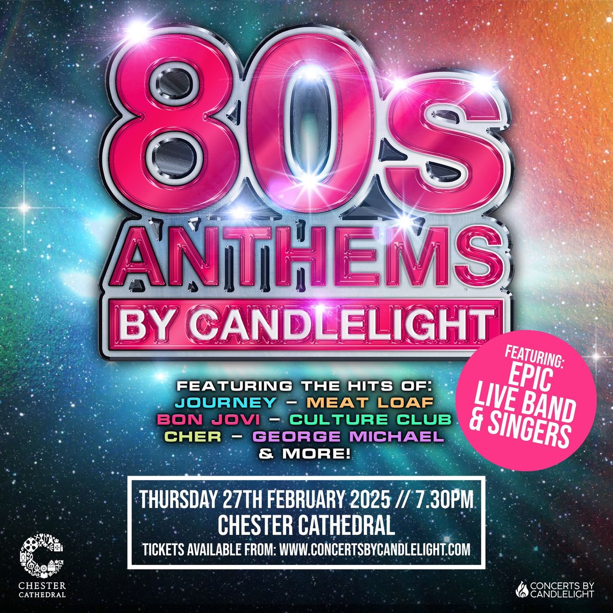 80s Anthems By Candlelight at Chester Cathedral