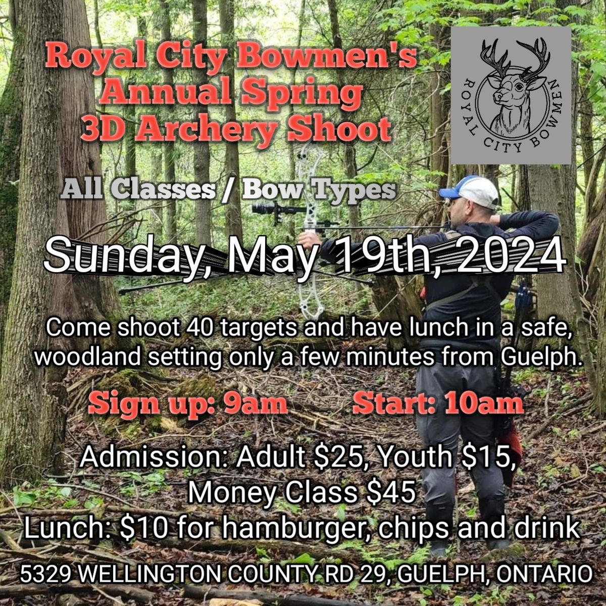 Royal City Bowmen's Annual Spring 3D Archery Shoot - Sunday, May 19th 2024