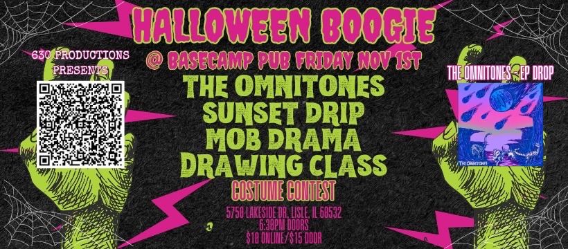 The Omnitones\/Sunset Drip\/Mob Drama\/Drawing Class @ Basecamp