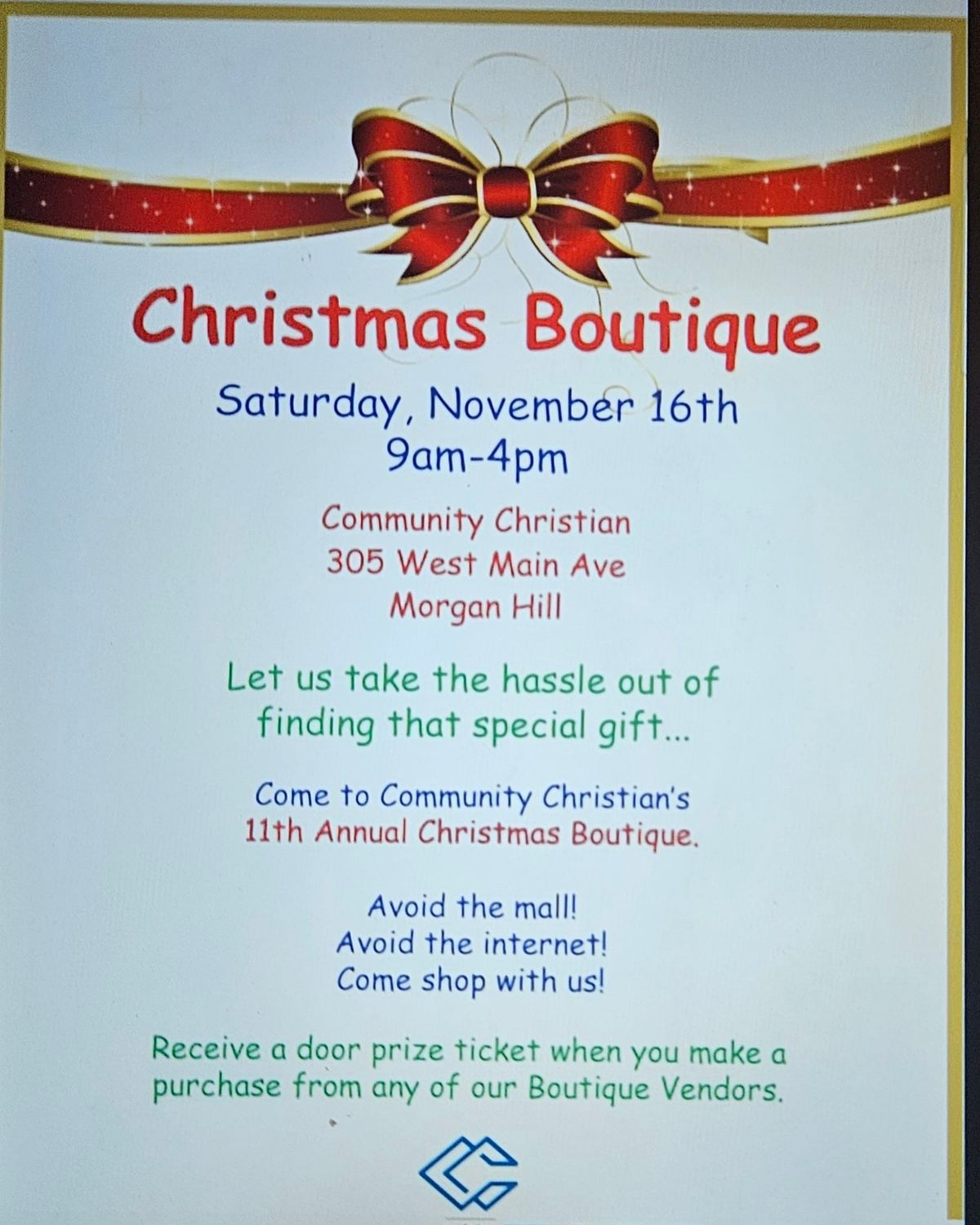 Community Christian Christmas Boutique 