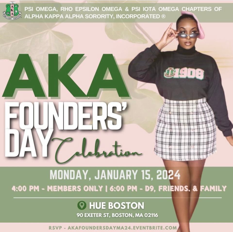 AKA Founders Day Celebration, HUE Boston, 15 January 2024