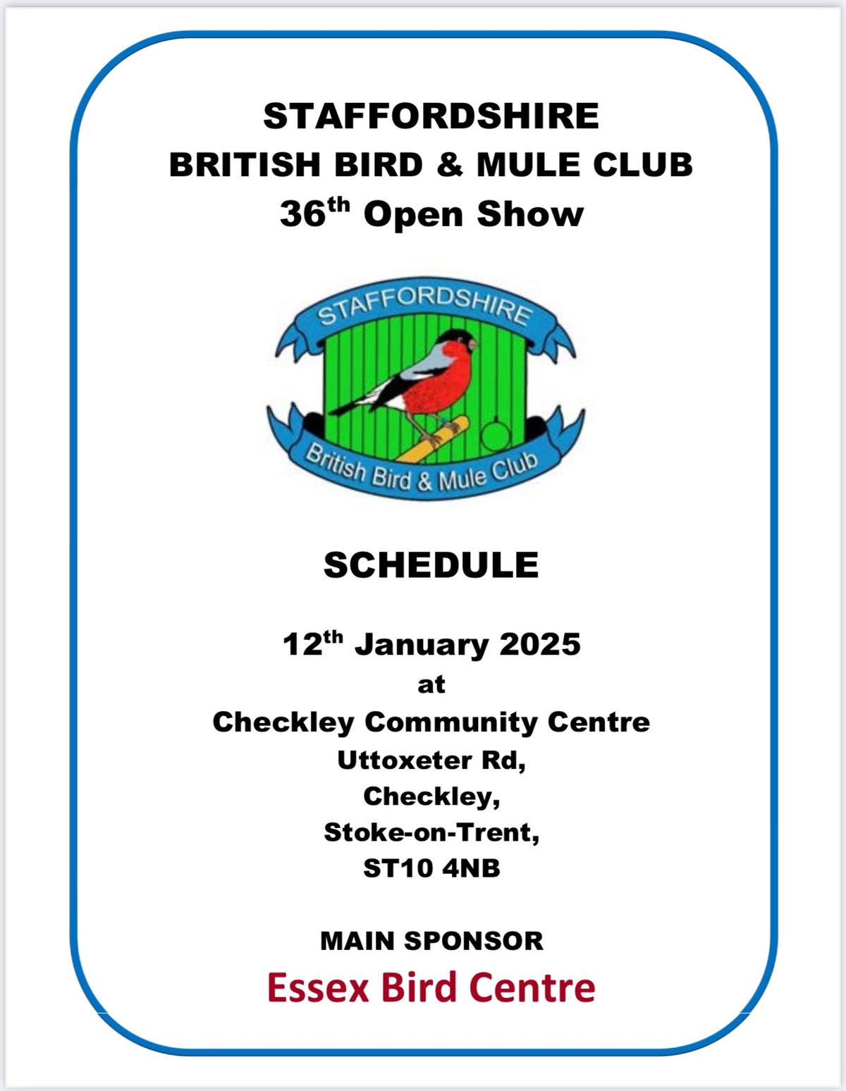 Staffordshire British Bird & Mule Club Show 